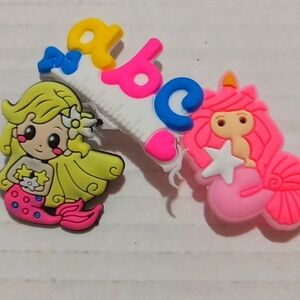 Crocs Shoes Charms mermaids and abc